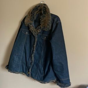 Plus Size Winter Denim Jacket